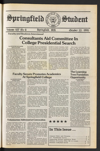 The Springfield Student (vol. 107, no. 6) Oct. 22, 1992