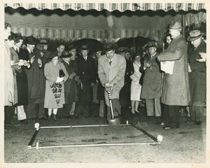 The Ground Breaking Ceremony of Memorial Field House at Springfield College, 1947