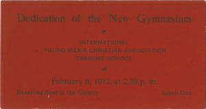 West Gymnasium Dedication Ticket