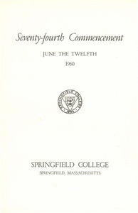 Springfield College Commencement Program (1960)