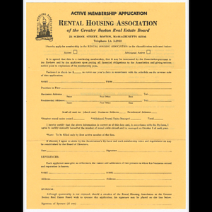 Application for membership to Boston Rental Housing Association