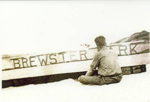 Painting the rafts at Brewster Park