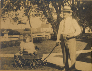 Captain William Paine with two of his children