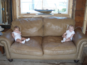 Twins moving in