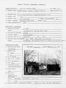 Site of the Chase and the Faulkner Mills - Inventory Form