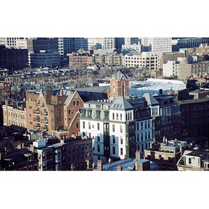 View of buildings, possibly in Boston's South End.
