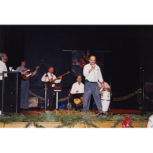 Musicians performing on stage at the Jorge Hernandez Cultural Center.