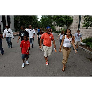 Torch Scholars and families are taken on a campus tour