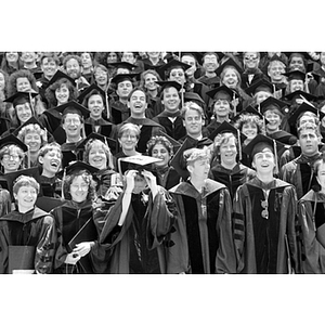 School of Law graduates standing at commencement