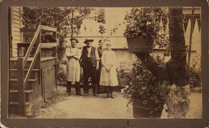 Portrait of the Sparks Family, taken in the back yard of the home of Albert Sparks, State St. Bristol, Rhode Island