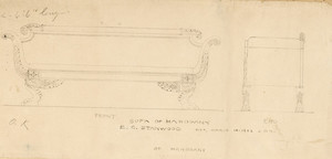 "Sofa of Mahogany E. C. Stanwood"