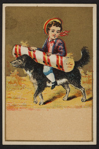 Trade card for unknown confectioner, location unknown, undated