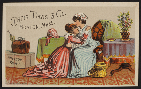 Trade card for Welcome Soap, Curtis David & Co., Boston, Mass., undated