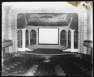 Interior view of the Estey Organ in the Shawmut Theatre, 364 Blue Hill Avenue, Roxbury, Mass., undated