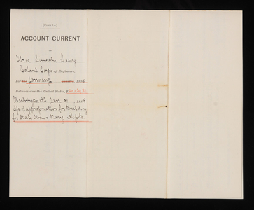 Accounts Current of Thos. Lincoln Casey - January 1885, January 31, 1885