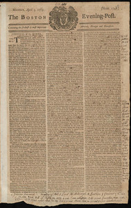 The Boston Evening-Post, 3 April 1769