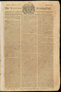 The Boston Evening-Post, 25 June 1770 (includes supplement)