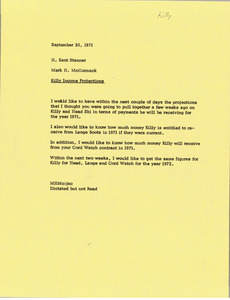 Memorandum from Mark H. McCormack to H. Kent Stanner