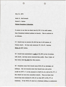 Memorandum from Robert S. Burton to Mark H. McCormack