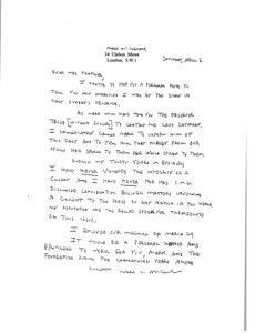 Letter from Mark H. McCormack to Margaret Thatcher