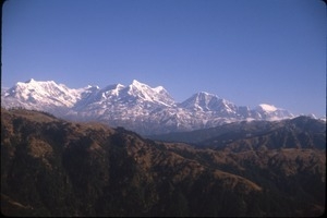 High Himalayas on return flight to Kathmandu