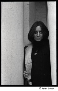 Verandah Porche: portrait standing between stone columns