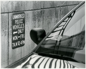 Unmarked police vehicle parking