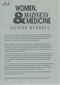 Women, Madness and Medicine flyer