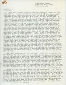 Letter from Judi Chamberlin to Hope Knútsson