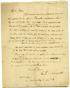 Charles Lamb letter to John Bates Dibdin