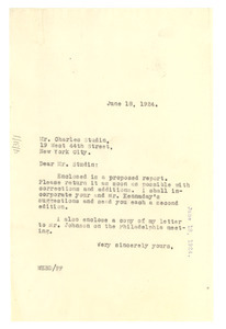 Letter from W. E. B. Du Bois to Charles Studin