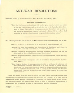Anti-war resolutions