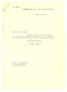 Letter from Irene Diggs to W. E. B. Du Bois
