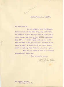 Letter from W. E. B. Du Bois to Morris Murray