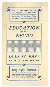 Education of the Negro: Does it Pay?