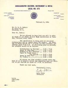 Letter from Lulu Stone to W. E. B. Du Bois
