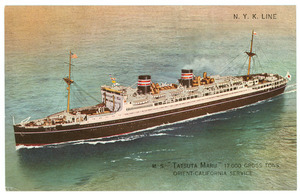 Postcard of N.Y.K. Line M.S. Tatsuta Maru