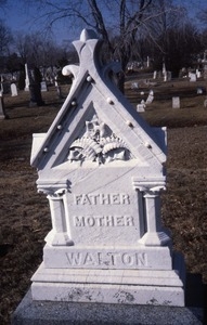 Cambridge Cemetery (Cambridge, Mass.) gravestone: Walton family
