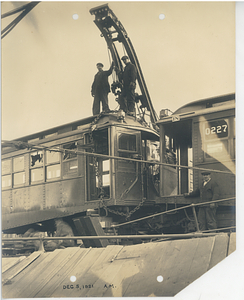 Forest Hills wreck, view of damaged car