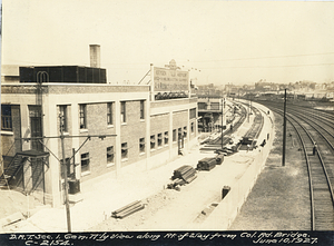 General northerly view along right of way from Columbia Road bridge