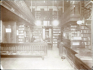 Public library. City Hall. Delivery Room. 1898. Jane L. Benson. Eliz. E. Rule. Helen Austin.