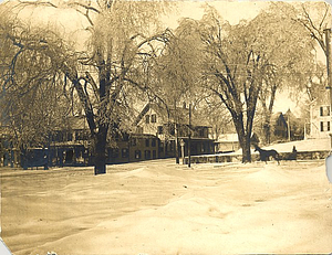 Corner of Woburn Street and Main Street at Lowell Street about 1902