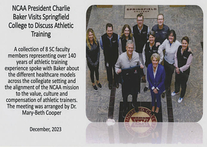 Charlie Baker Visits Springfield College to Discuss Athletic Training (December 2023)