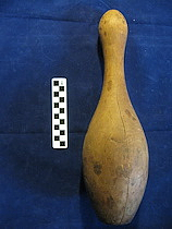 Wooden Bowling Pin from the Nathaniel Allen House