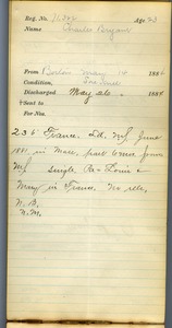 Tewksbury Almshouse Intake Record: Bryant, Charles