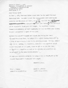 Letter to Robert C. Byrd from Paul E. Tsongas and Edward M. Kennedy.