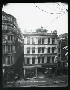 Buildings on west side Washington Street 595-601