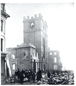 Ruins of Trinity Church, Summer Street after Great Fire of 1872