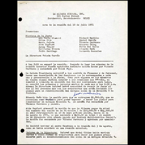 Acta de la reunion del 10 de julio 1971.