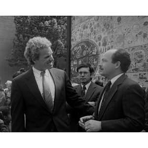 Joseph P. Kennedy and David Cortiella in Plaza Betances.